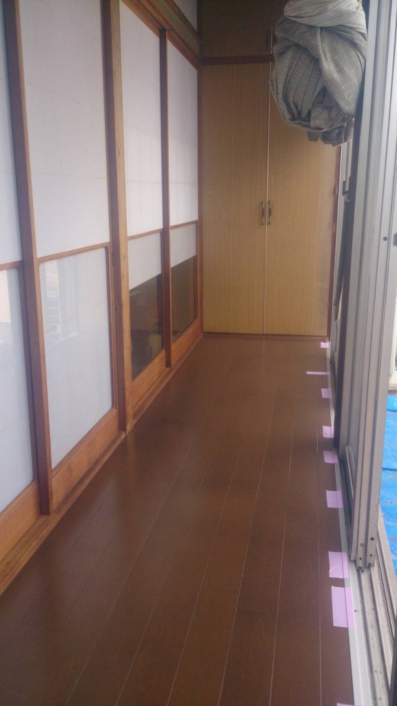 早島町　縁側フローリングの写真　施工後②